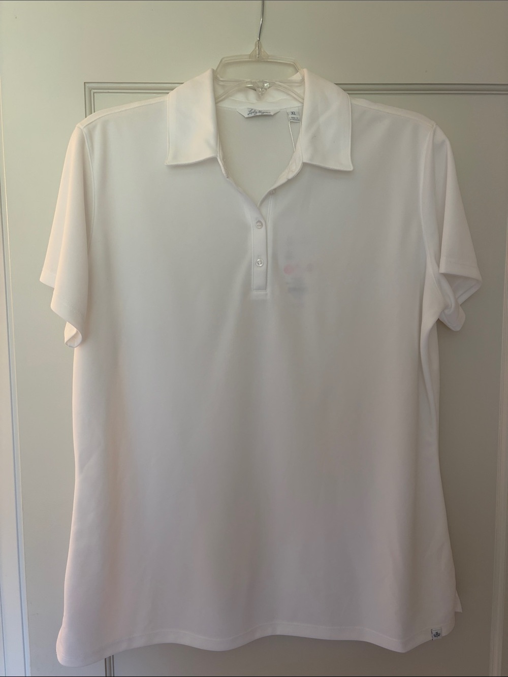 Lady Hagen White Short Sleeve Polo Top